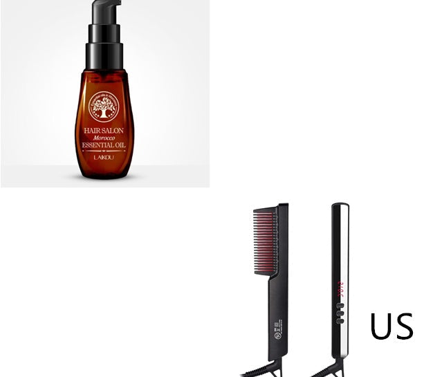 Ladies Straightening Comb Men's Multifunctional Hair Comb With Hair Care Essential Oil 40ml Elyvora LLC
