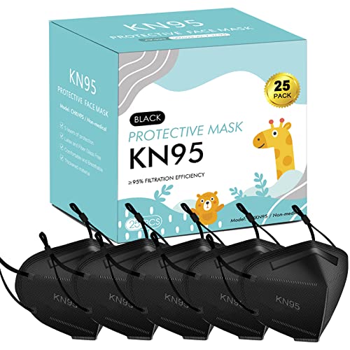 TaiMu - Kids KN95 Face Mask 25pc(Black)
