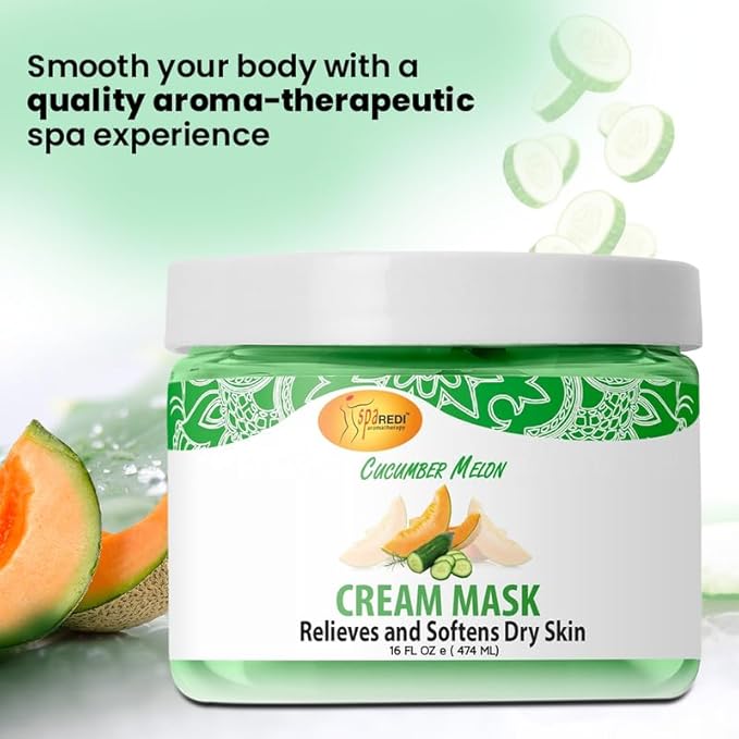 Pedi Cream Mask 16oz - Cucumber Melon Lunali Nail Supply