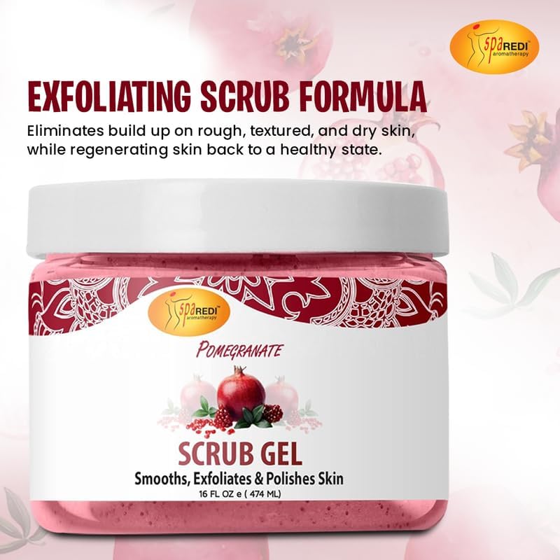 Pedi Scrub Gel 16oz - Pomegranate Lunali Nail Supply