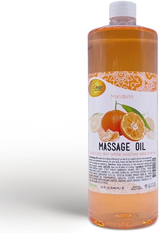 Massage Oil 32oz - Mandarin | Mani Pedi Body Lunali Nail Supply