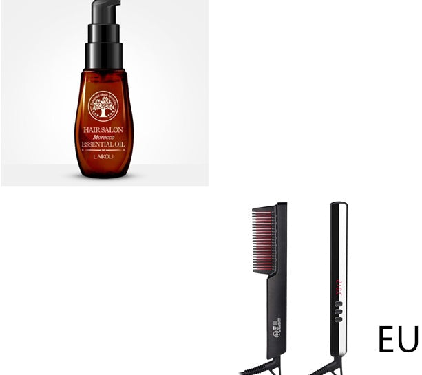 Ladies Straightening Comb Men's Multifunctional Hair Comb With Hair Care Essential Oil 40ml Elyvora LLC