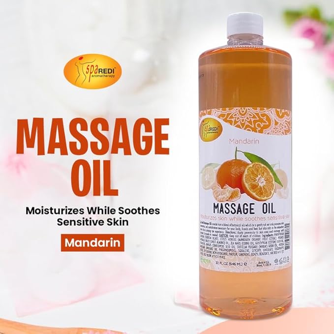 Massage Oil 32oz - Mandarin | Mani Pedi Body Lunali Nail Supply