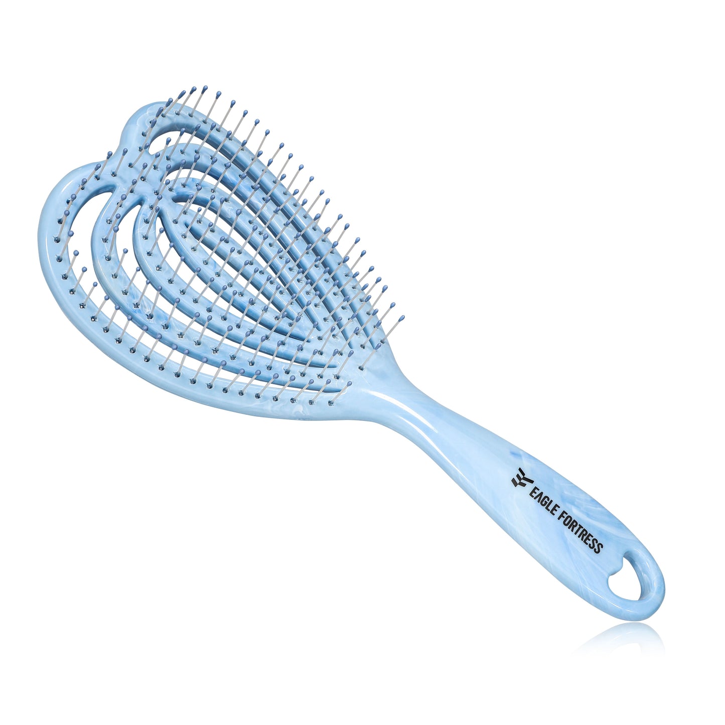 Eagle Fortress Curved Vented Hair Brush Blue The Beauty Box