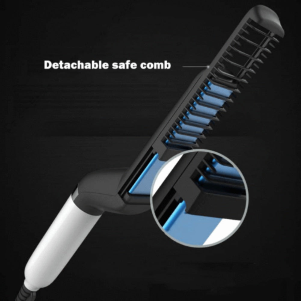 Electric Hair Straightener Brush,Men Quick Beard Straightener Styler Comb,Hair Straightening,Curly Hair Straightening Comb,Side Hair Detangling,Multifunctional Hair Curling Curler My Store