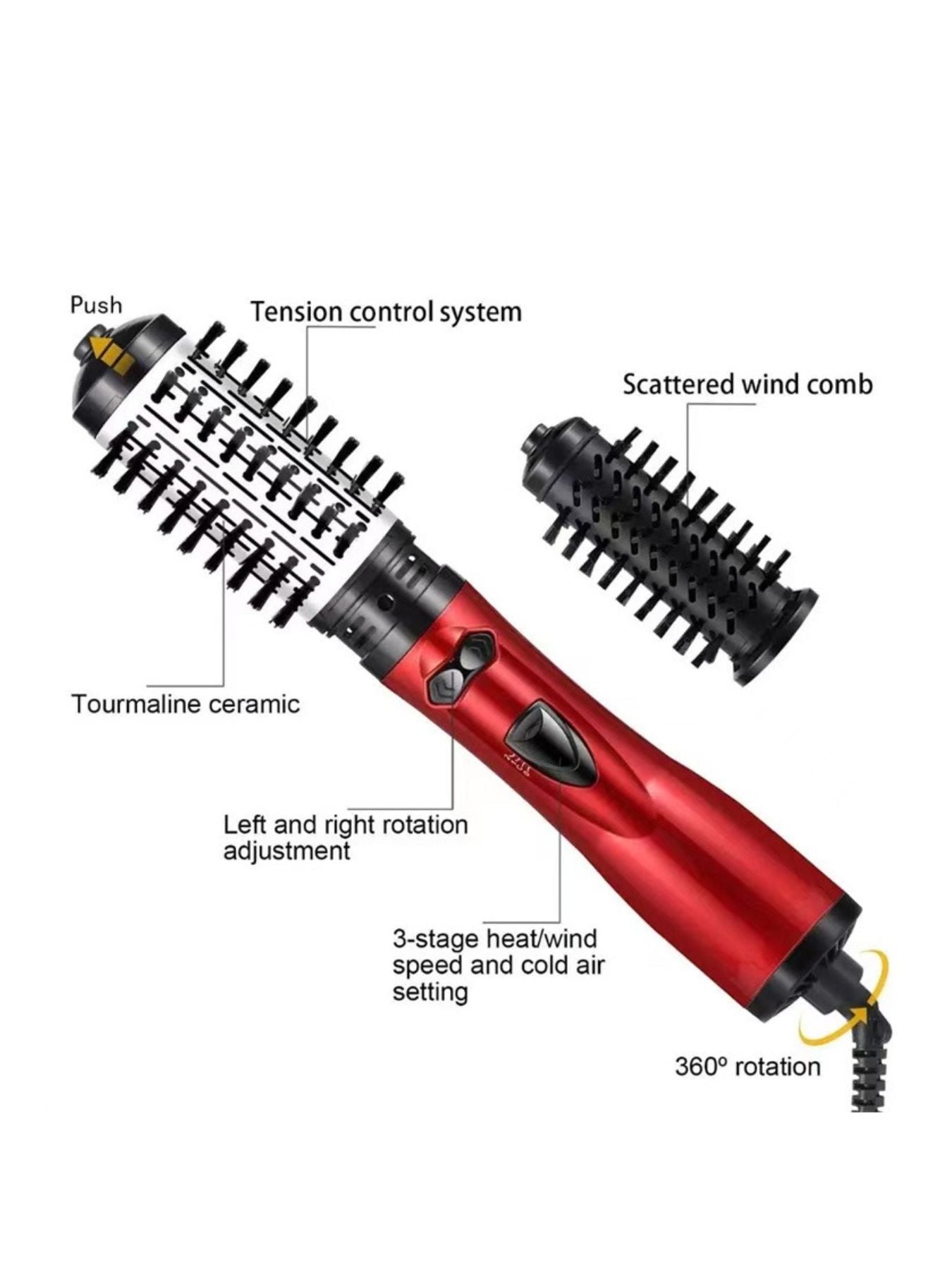 3-in-1 Interchangeable Hot Air Brush Unique Oils
