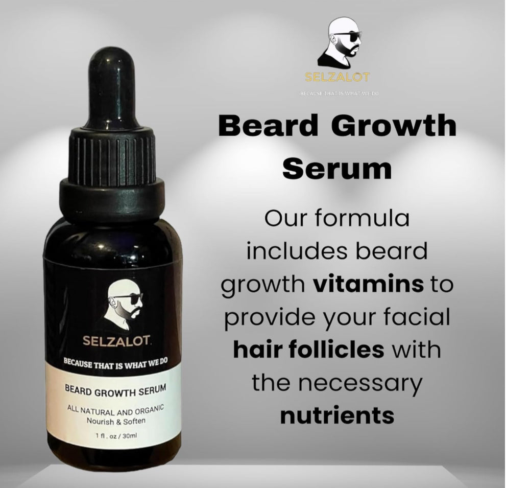 Beard Growth Oil Serum for Men All Natural and Organic Bread Grooming Oil For Men Unscented Facial Hair Serum For Beard Gifts Ideas For Him Self Care Products – 30ml Selzalot