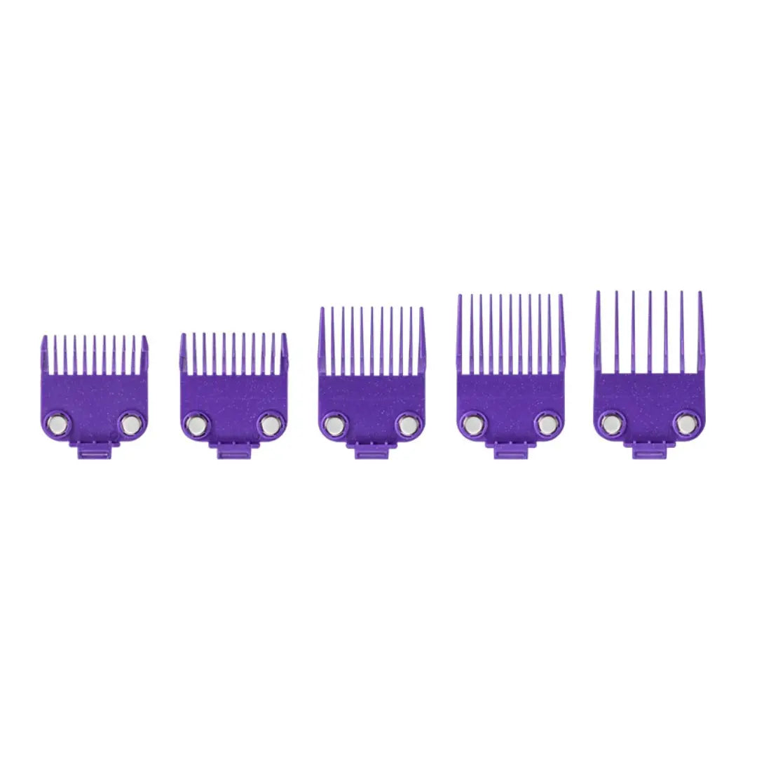 Andis Magnetic Guards 560997 OG Master Dual Magnet Clipper Guard Set - 5-Pack, Purple