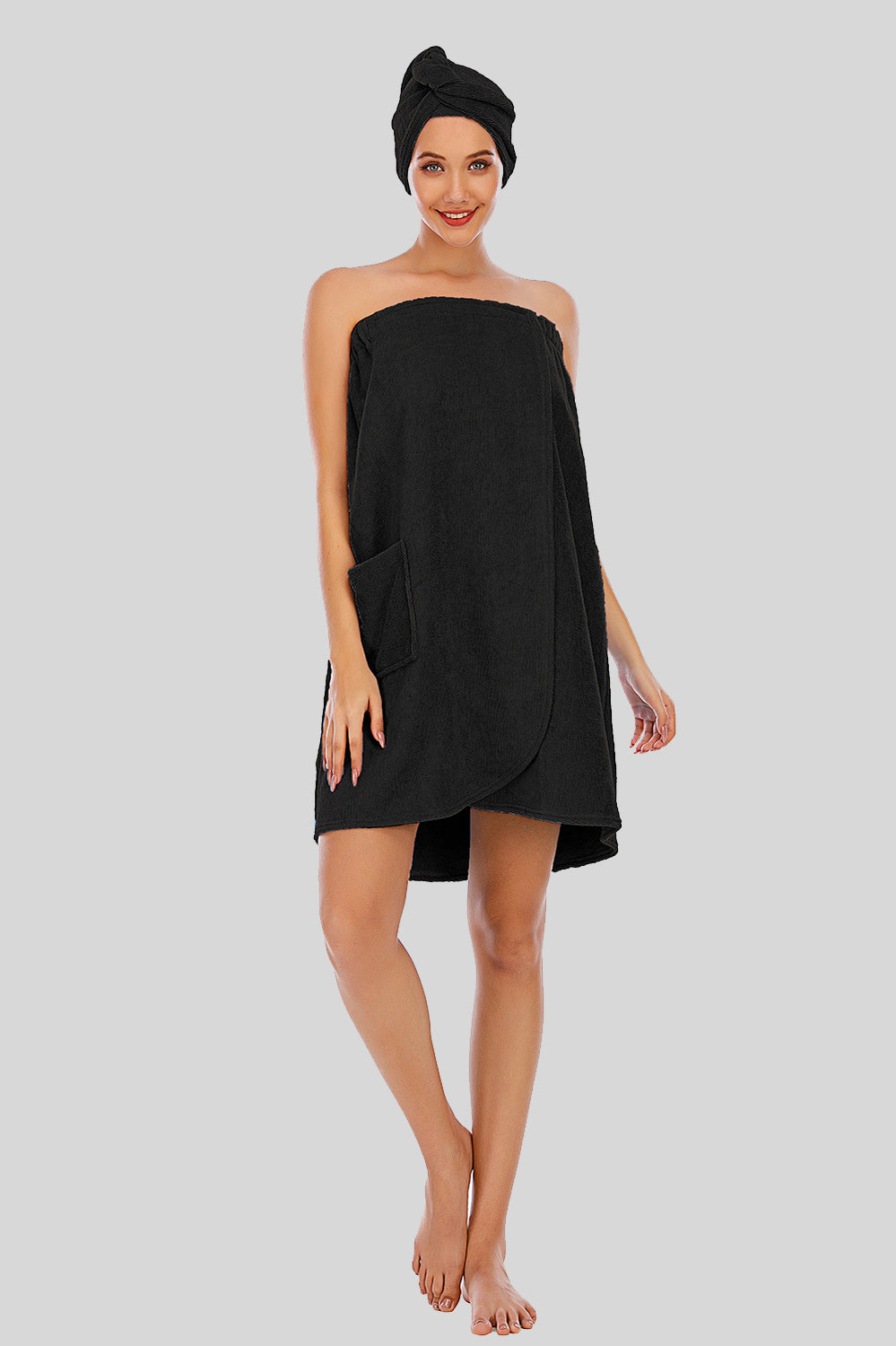 Strapless Robe with pocket Shopimist