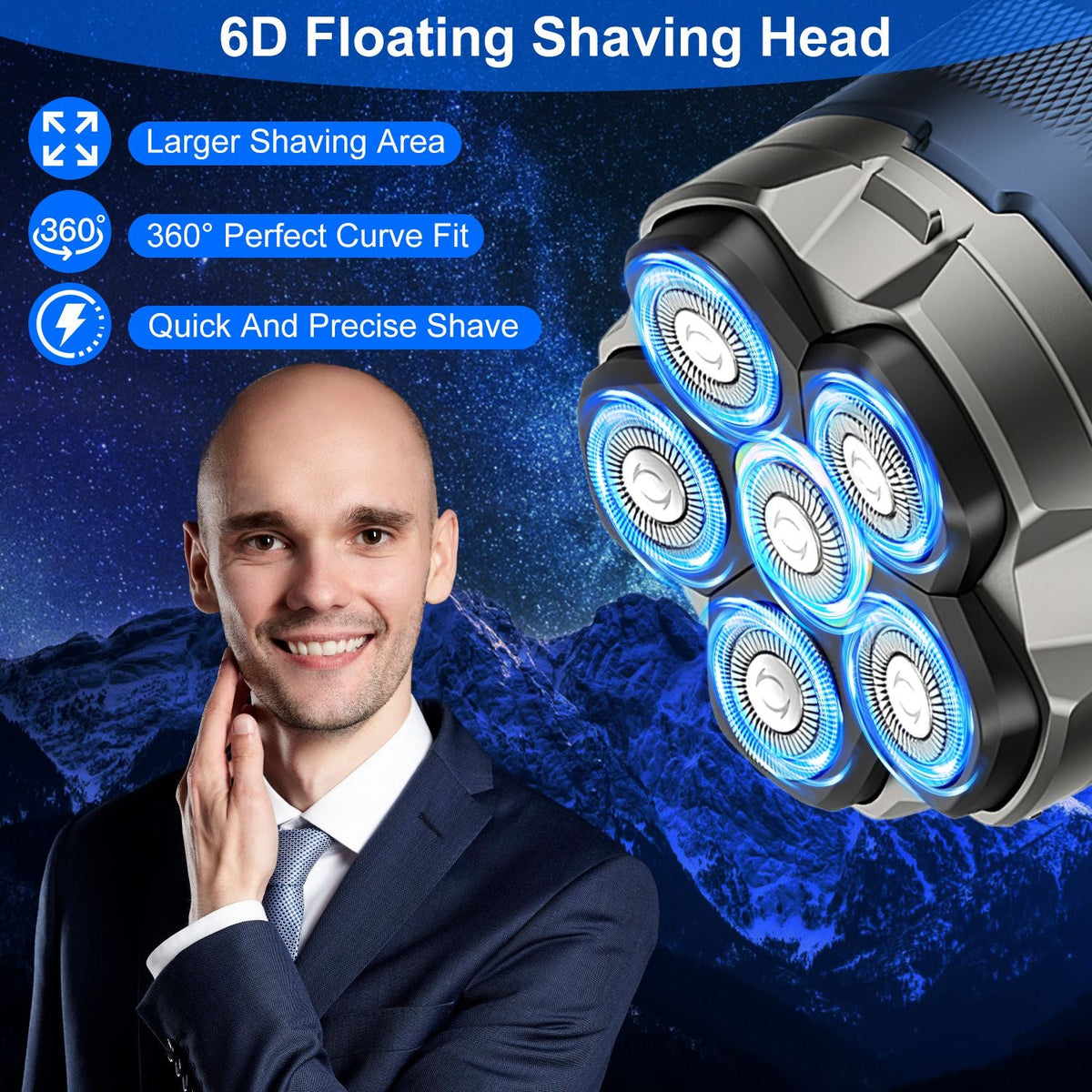 Cordless Electric Head Shaver For Men Gamba Beauty