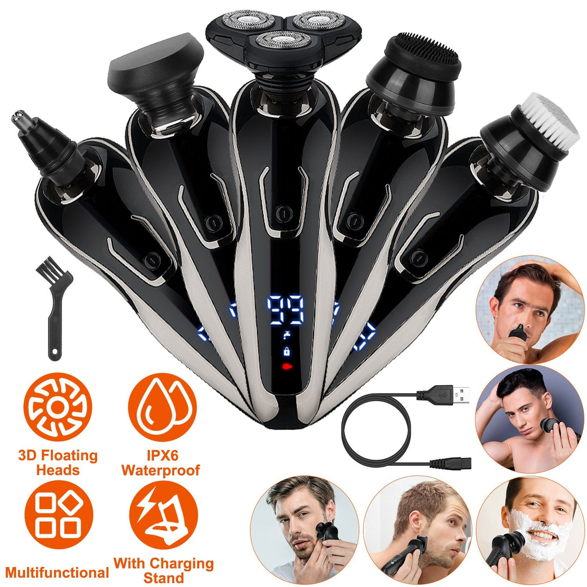 5-In-1 Electric Cordless Razor Shaver Gamba Beauty