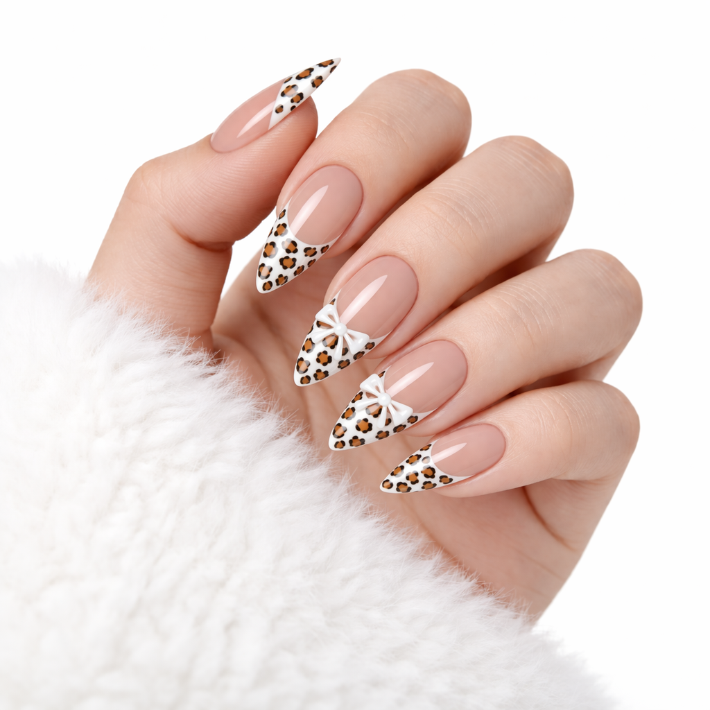 Salon-Style French Tip Press-On Nails - Coffin #028 VIAI BEAUTY