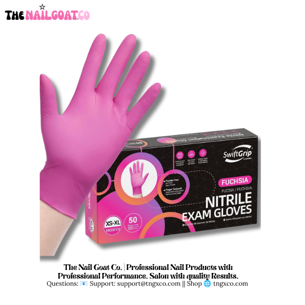 SwiftGrip Disposable Nitrile Exam Gloves TheNailGoat.Co