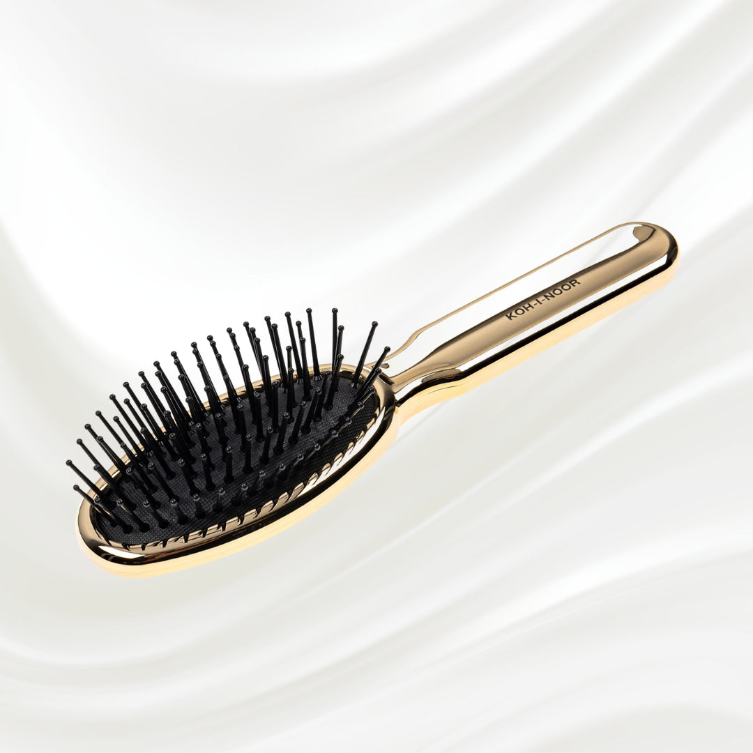 Metallic Pneumatic Oval Synthetic Pin Hairbrush KOH-I-NOOR Beauty USA