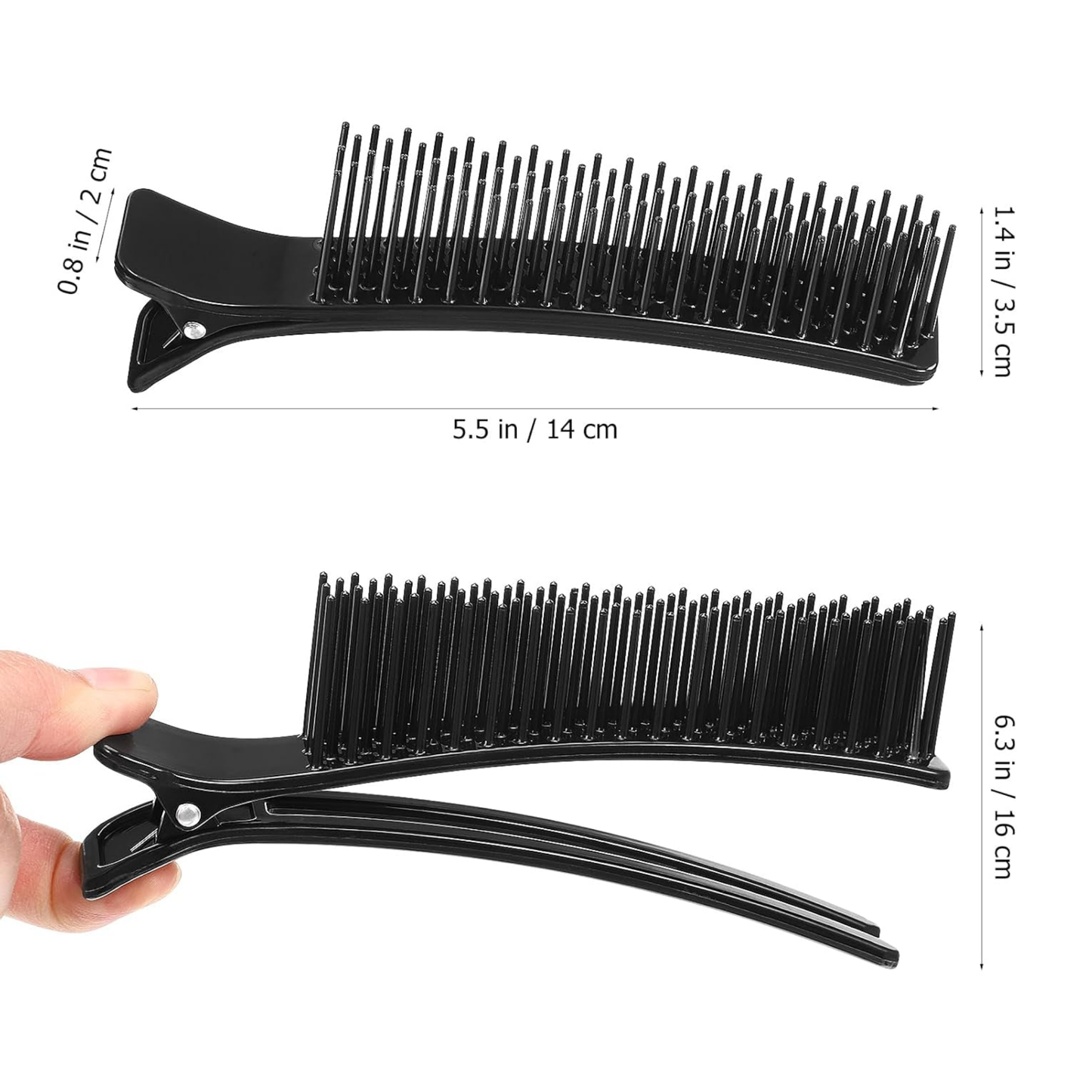 Annie Sectioning Comb Grip Clip, 2ct, Black Annie International, Inc.