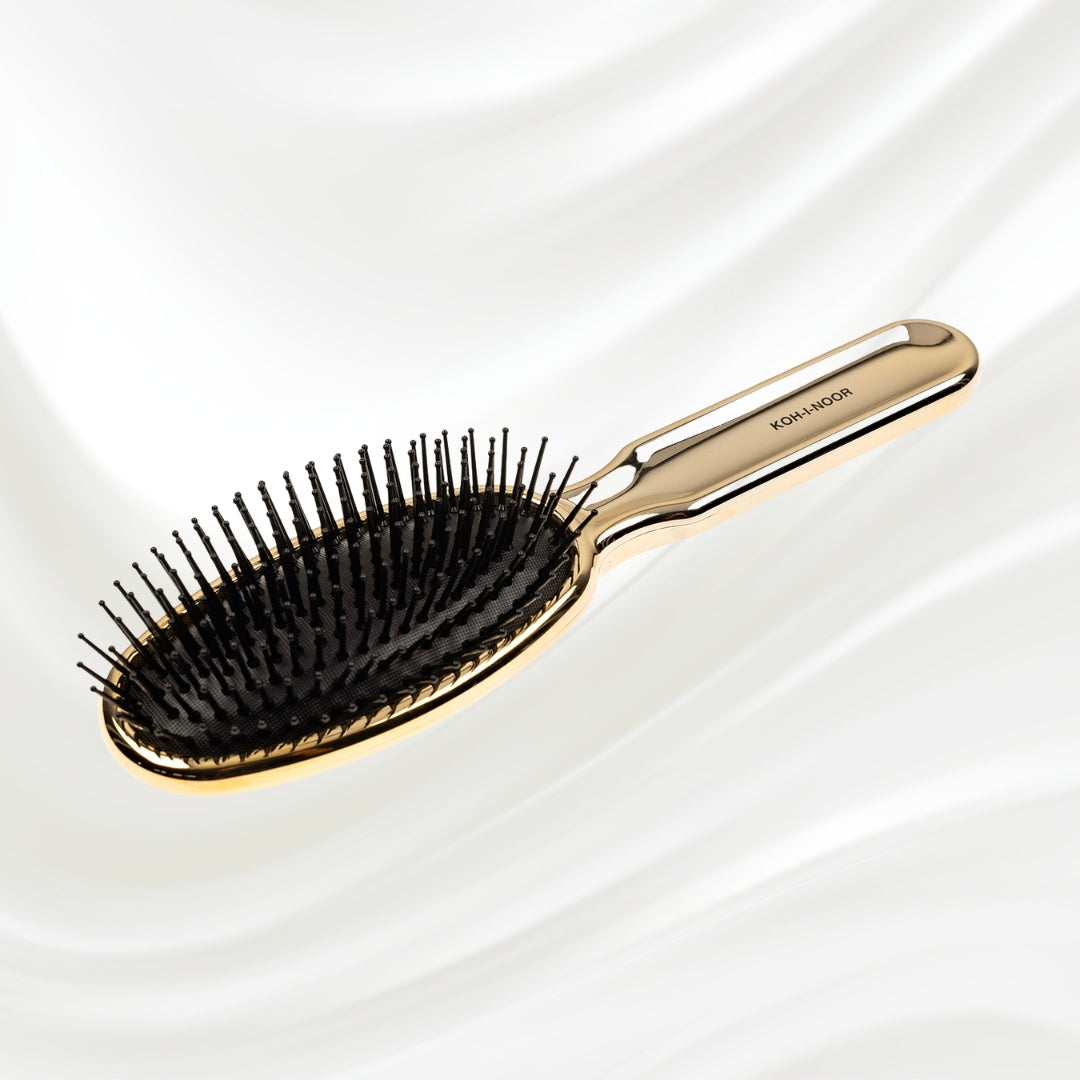 Metallic Pneumatic Oval Synthetic Pin Hairbrush KOH-I-NOOR Beauty USA