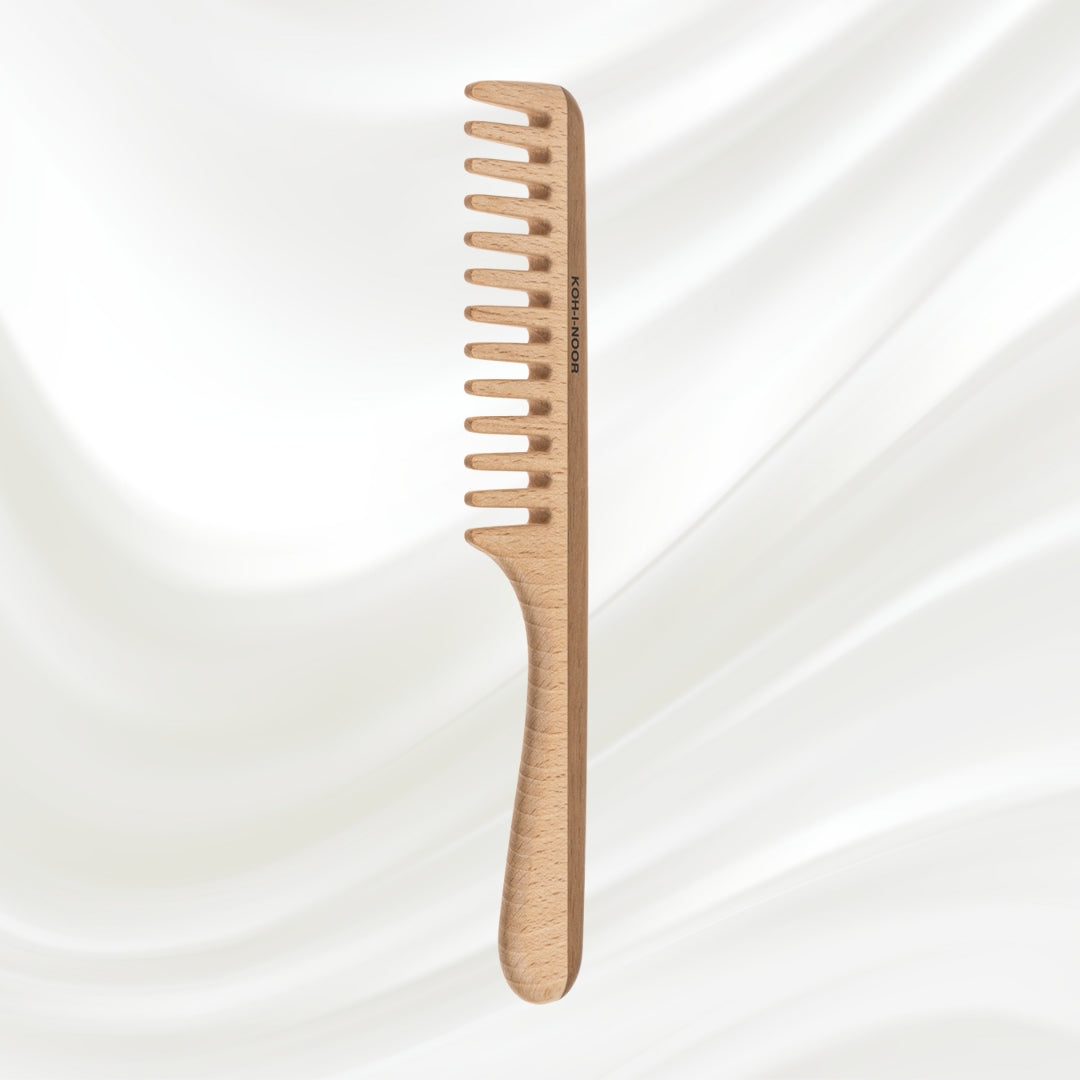 Legno Beech and Kotibe Wood Wide Tooth Comb KOH-I-NOOR Beauty USA