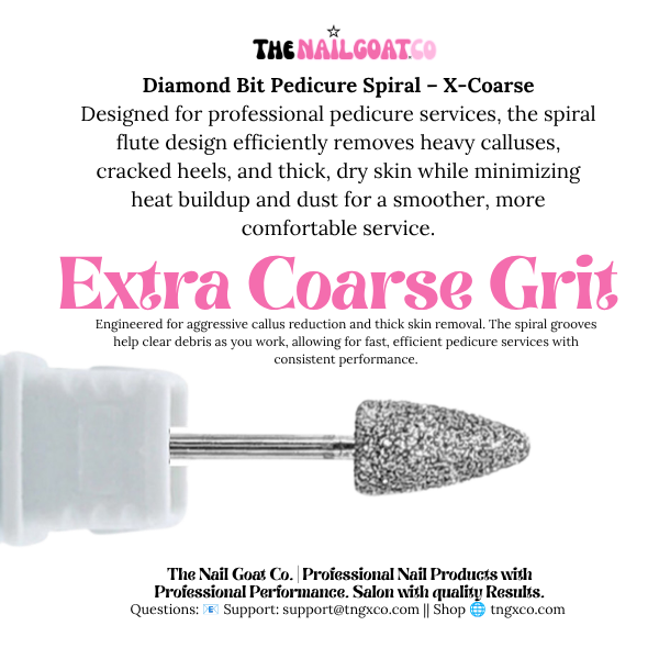 TheNailGoatCo Diamond Bit Pedicure Spiral – X-Coarse TheNailGoat.Co