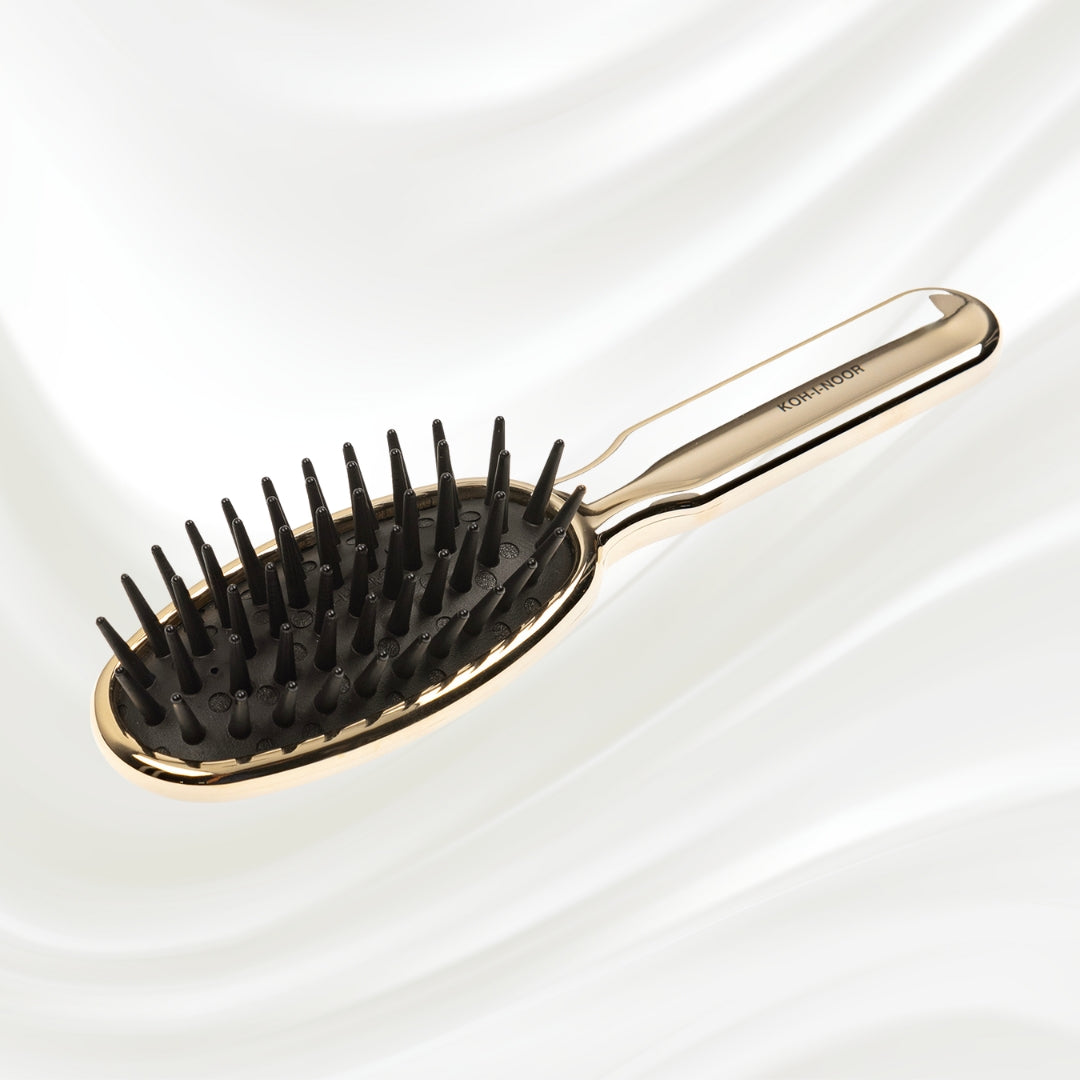 Metallic Pneumatic Detangling Hairbrush KOH-I-NOOR Beauty USA