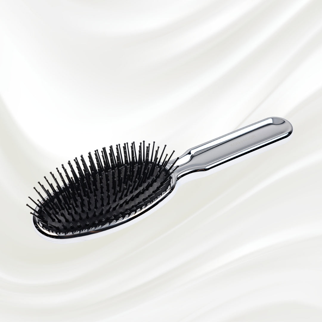 Metallic Pneumatic Oval Synthetic Pin Hairbrush KOH-I-NOOR Beauty USA