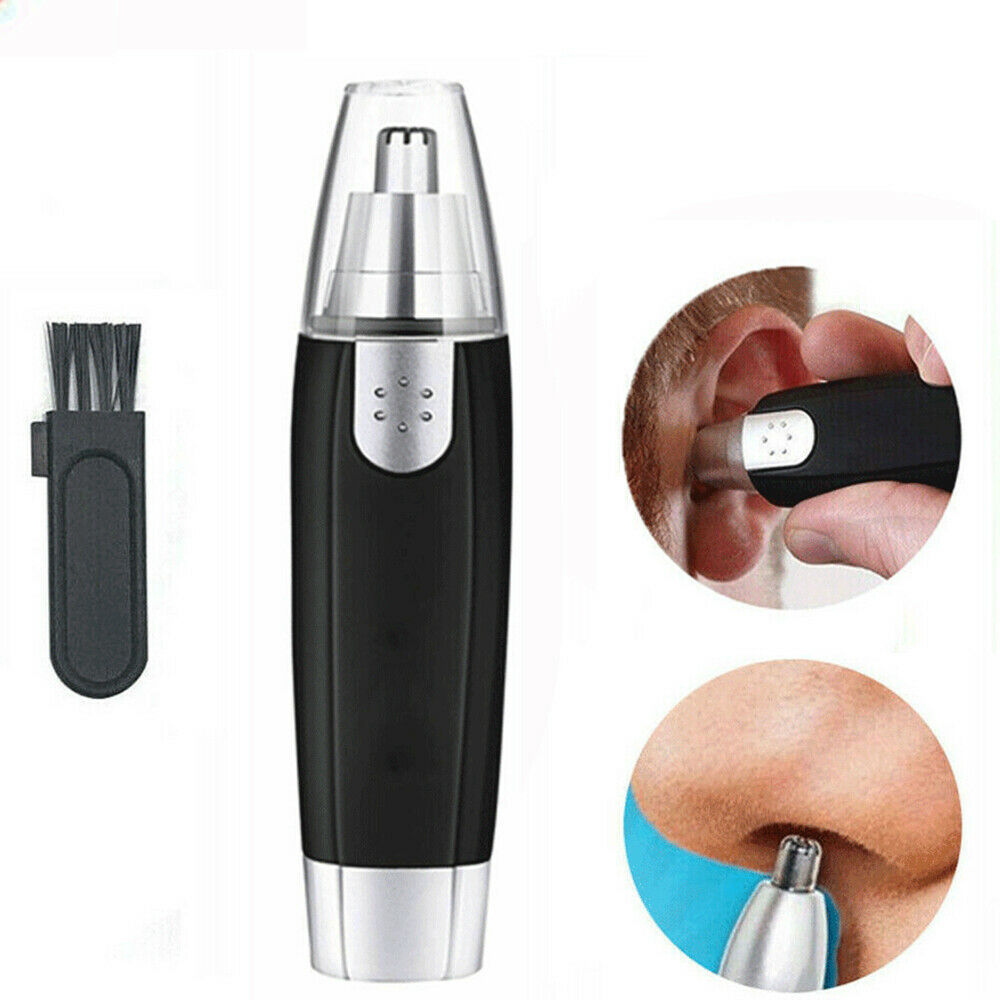 Electric Nose Ear Hair Trimmer Eyebrow Shaver Clipper Groomer Cleaner Unisex Electric Nose Hair Trimmer Portable Ear Hair Removal Painless Nose Hair Clipper with LED Light for Men and Women FLIPSTYLEZLLC
