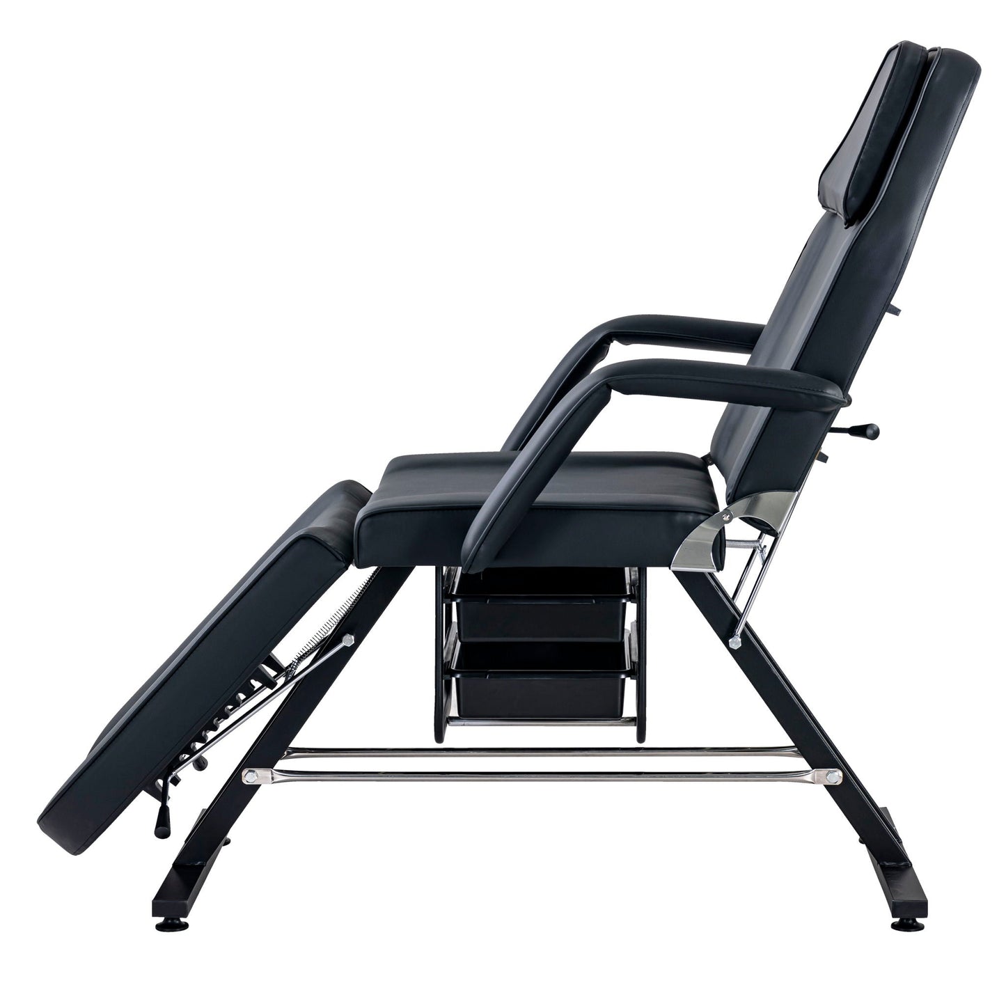 72.8" Massage Salon Tattoo Chair With Two Trays Esthetician Bed With Hydraulic Stool, Multi-Purpose 3-Section Facial Bed Table, Adjustable Beauty Barber Spa Beauty Equipment HouseOfZazla