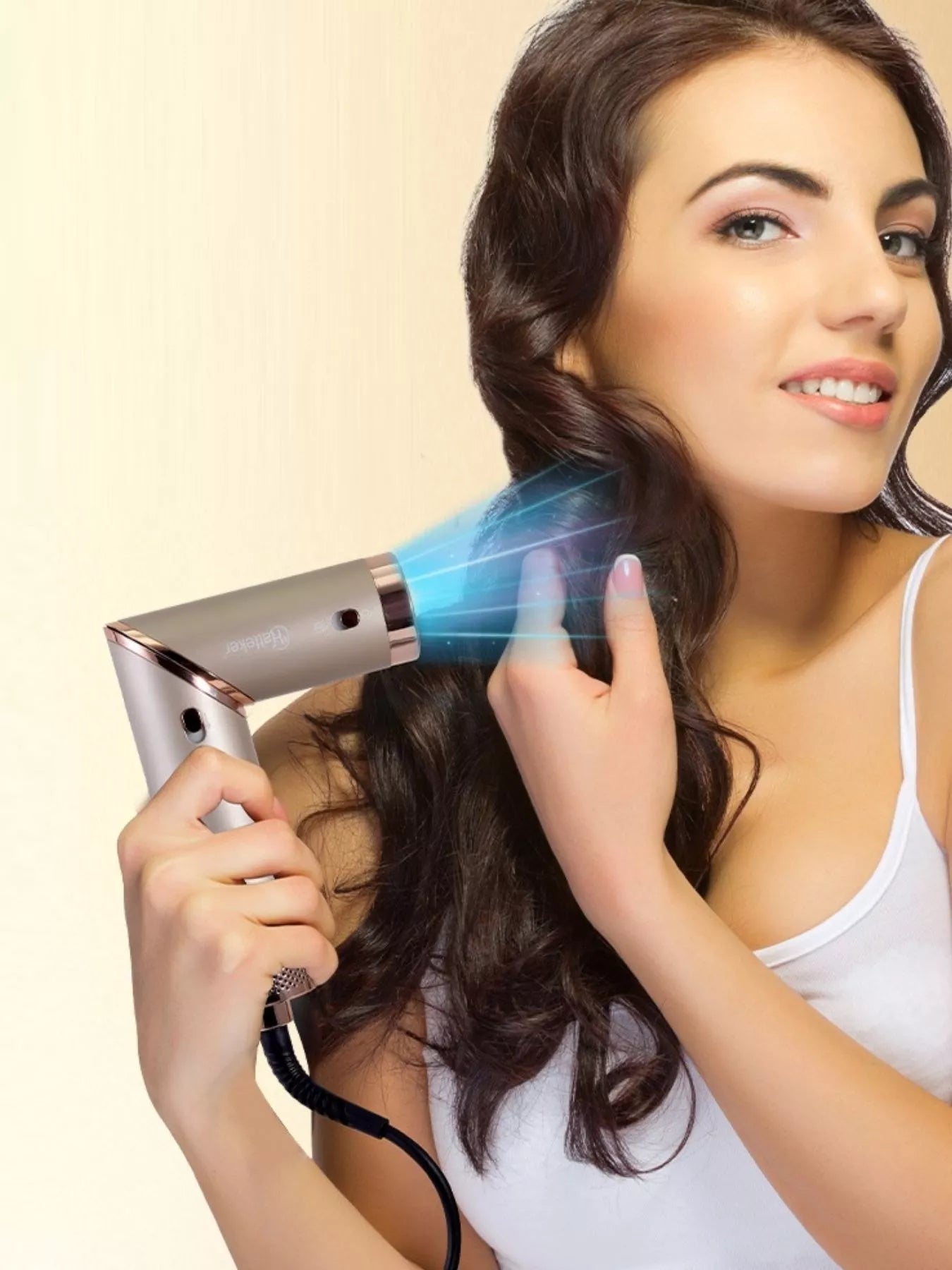 Multifunctional Hot Air Dual-Use Curling Iron Folding Hair Dryer Unique Oils