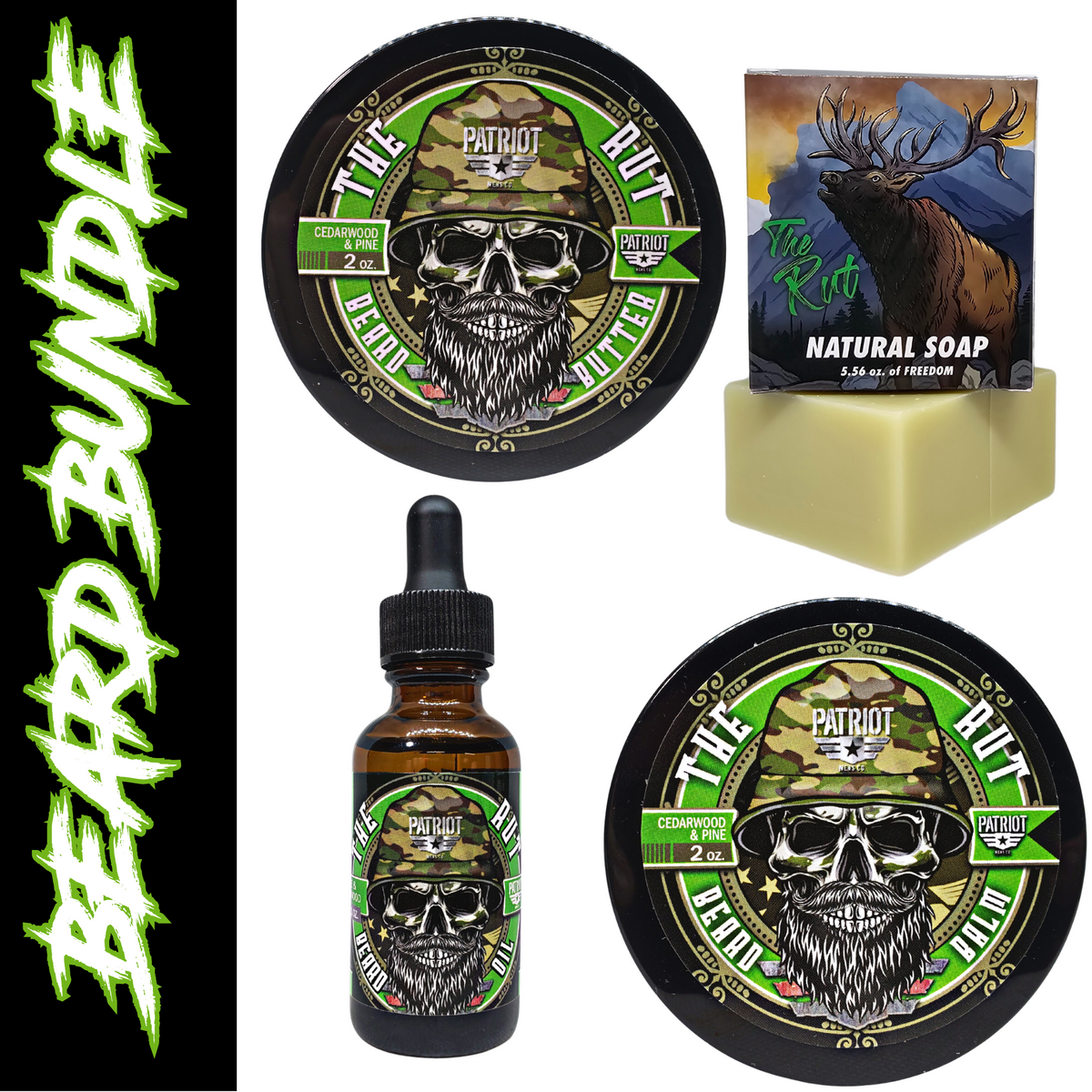 The Rut Beard Bundle Cedarwood and Pine Patriot And Company