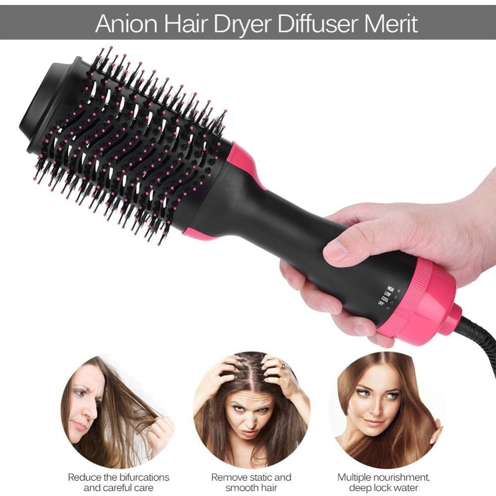 Multifunctional 2 in 1 Hair Dryer Volumizer Rotating Hot Hair Brush American Smart