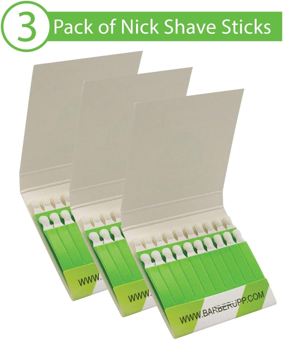 Green Stix Styptic Pencil (3 Pack) | Stops Minor Shaving Nicks, Razor Cuts & Bleeding | Professional Barber & Personal Grooming Accessory BarberUpp