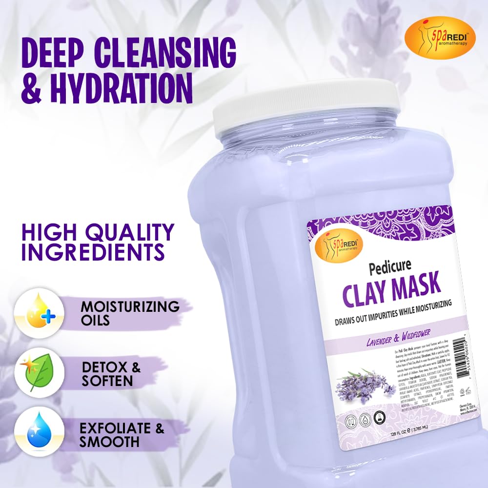 Pedi Clay Lavender - 128oz Lunali Nail Supply