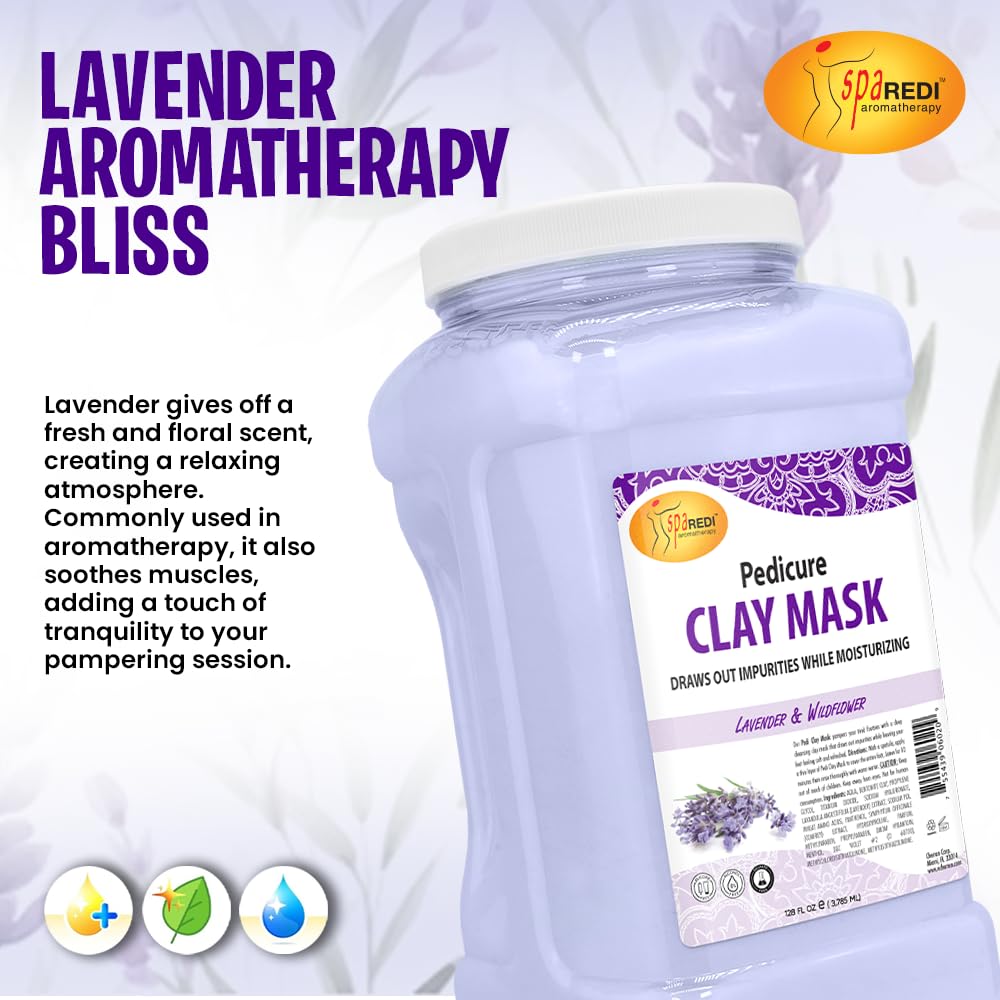 Pedi Clay Lavender - 128oz Lunali Nail Supply