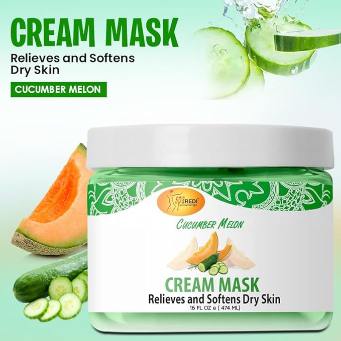 Pedi Cream Mask 16oz - Cucumber Melon Lunali Nail Supply