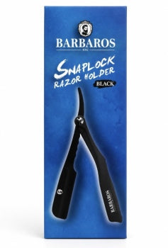 BARBAROS SNAPLOCK RAZOR HOLDER - BLACK N.O.S. Barber Supply