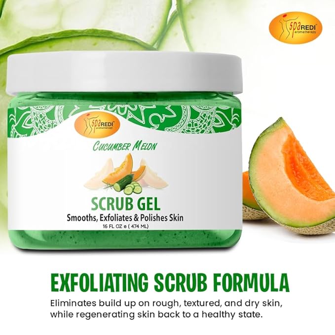 Pedi Scrub Gel 16oz - Cucumber Melon Lunali Nail Supply