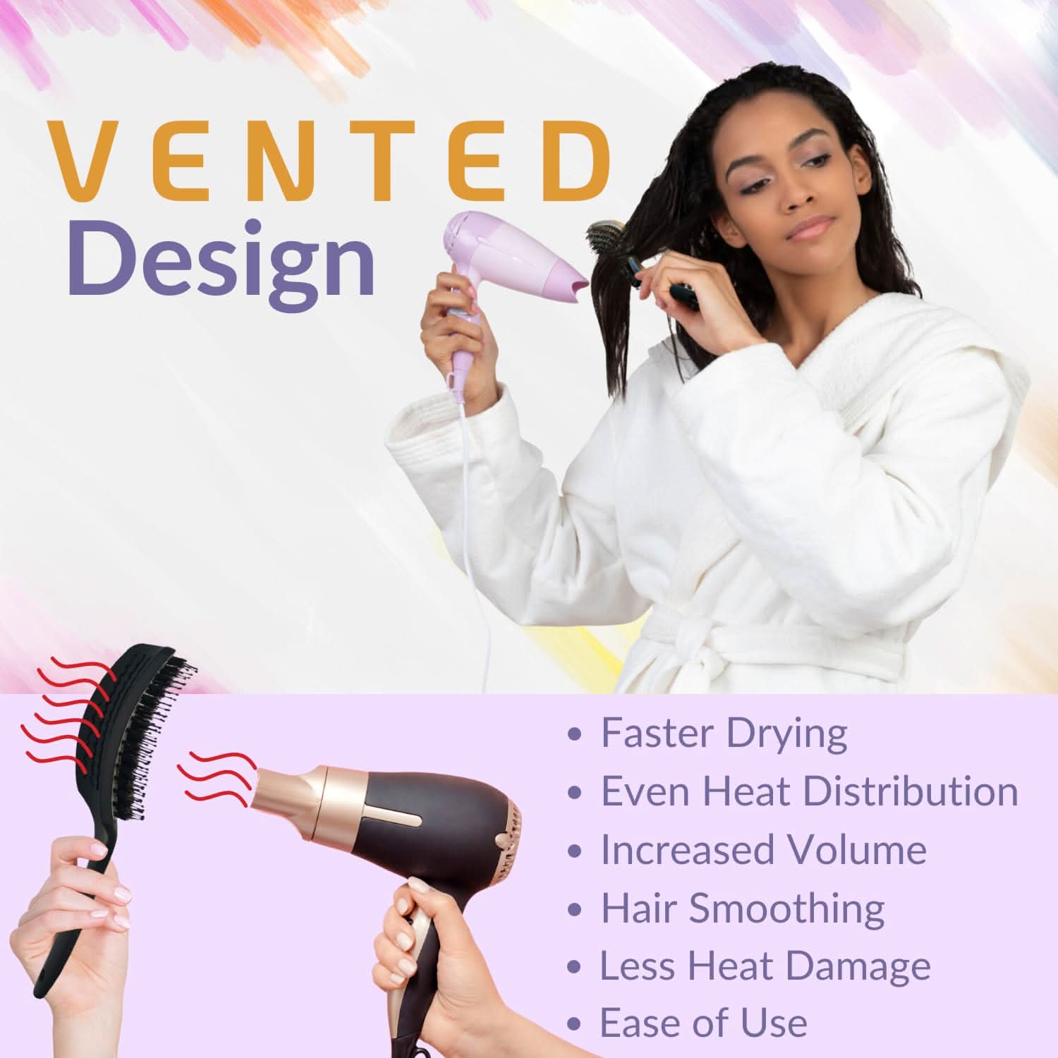 INATEKPRO Curved Vented Boar Bristle Detangler Brush - GREY | MEDIUM The Beauty Box