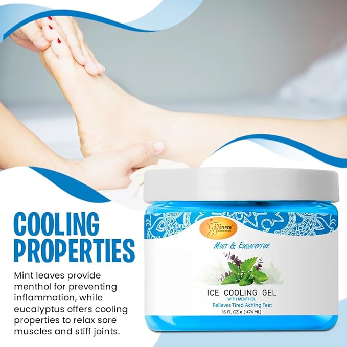 Cooling Gel 16oz - Mint & Eucalyptus Lunali Nail Supply