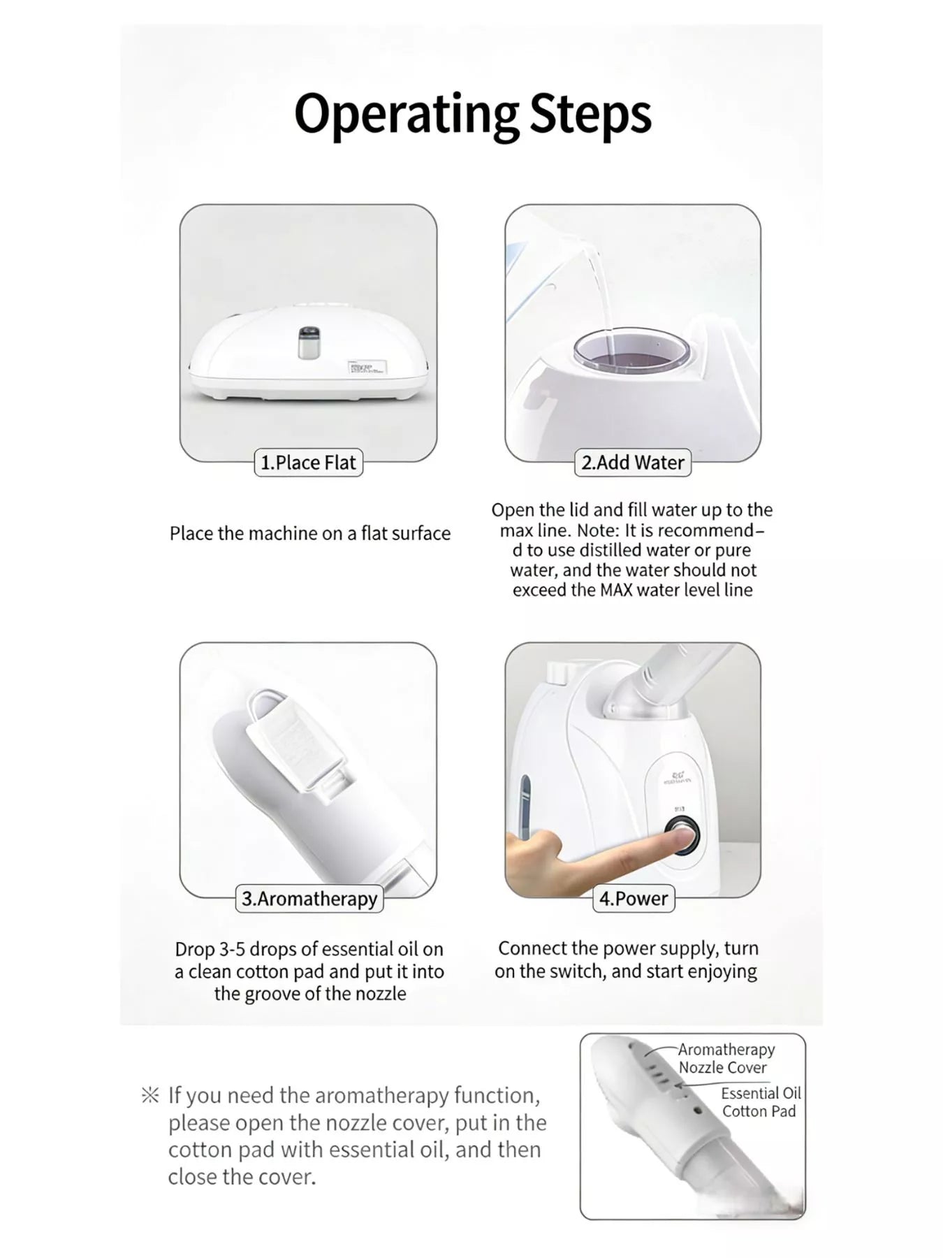 Facial Steamer Deep Cleansing Beauty Device Unique Oils