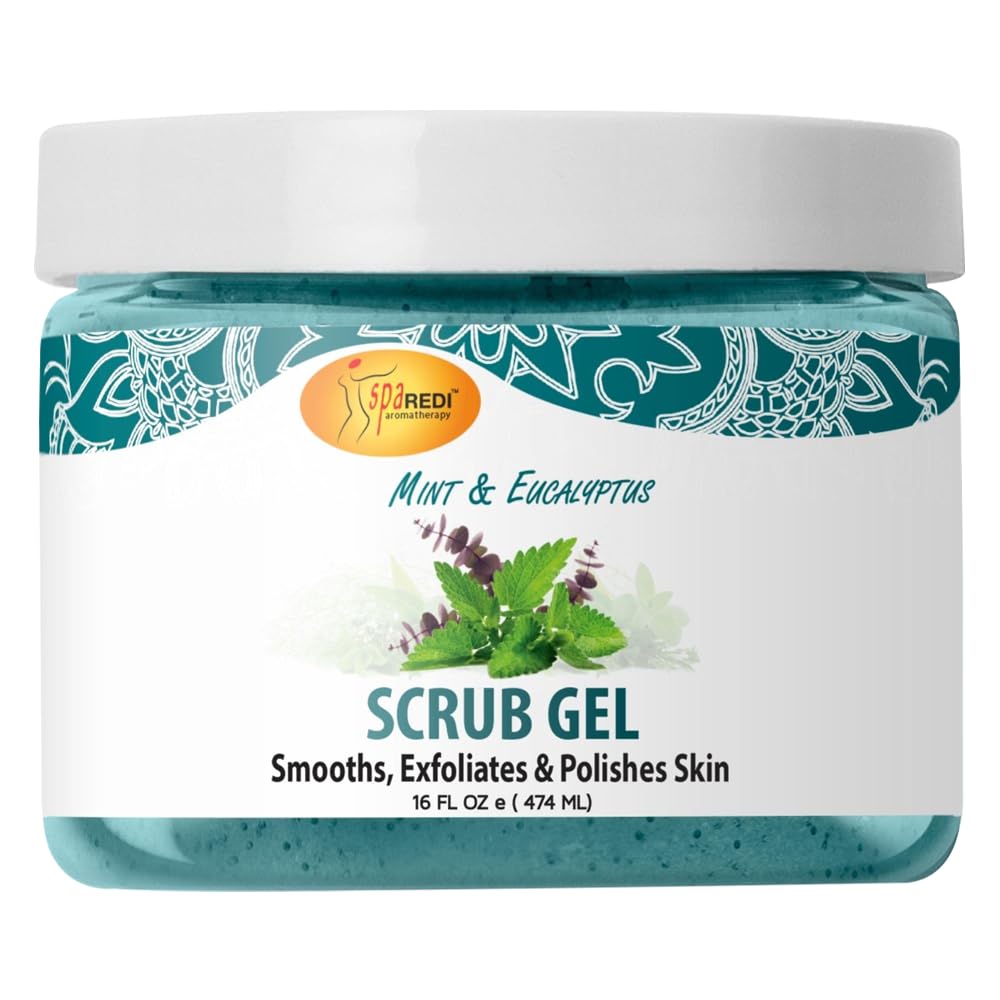 Pedi Scrub Gel 16oz - Mint & Eucalyptus Lunali Nail Supply