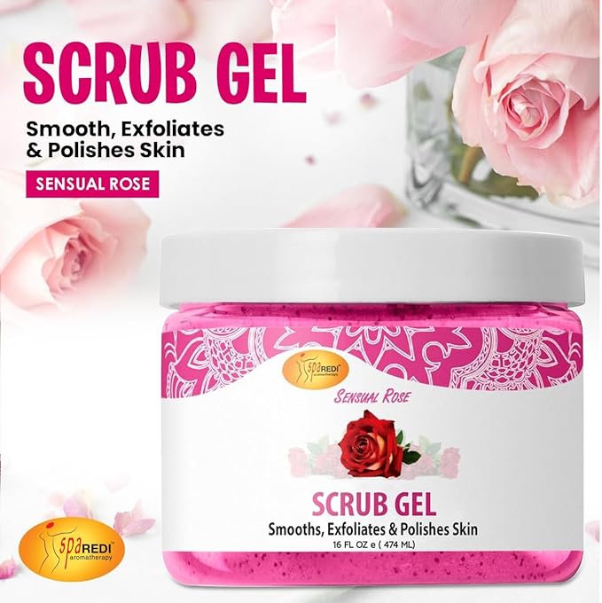 Pedi Scrub Gel 16oz - Sensual Rose Lunali Nail Supply