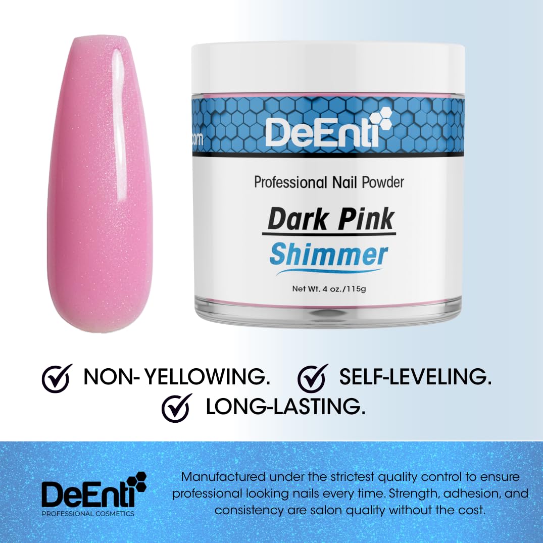Dark Pink Shimmer Acrylic Powder – 4 oz Lunali Nail Supply