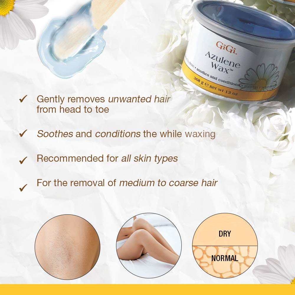 Azulene Infused Wax 13 oz Lunali Nail Supply