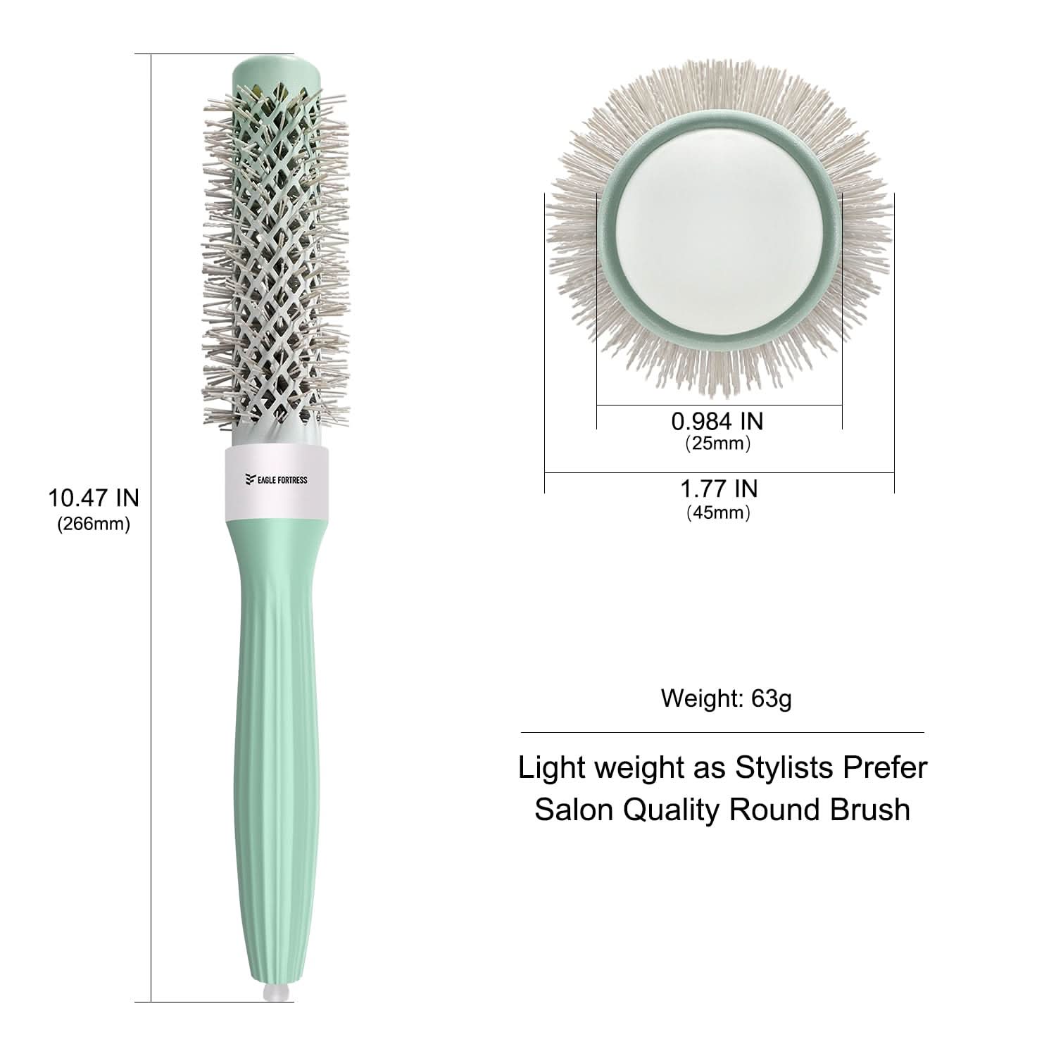 Eagle Fortress Professional Round Hair Brush 0.98 in The Beauty Box