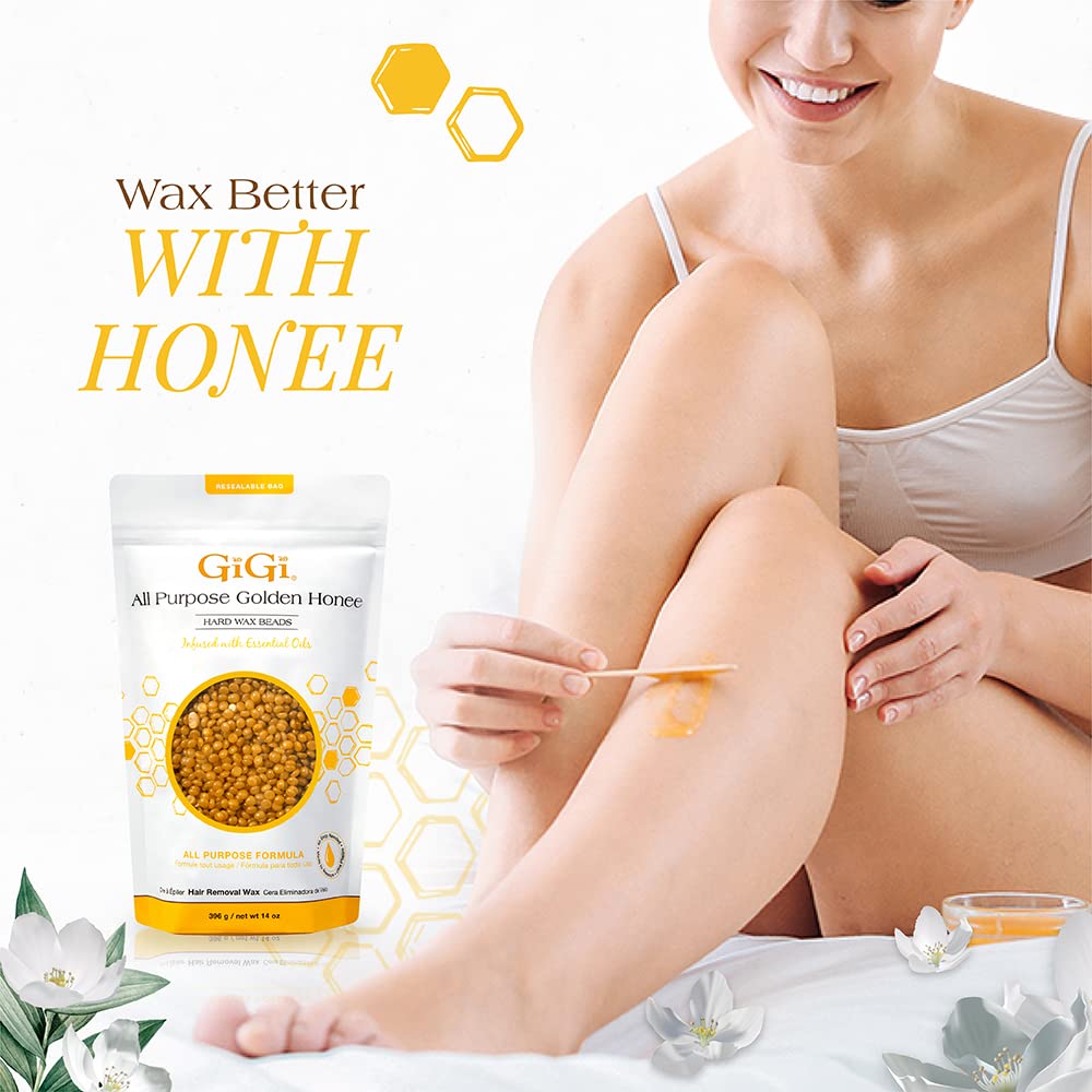 Wax Beads Golden All Purpose Formula 14 oz. Lunali Nail Supply