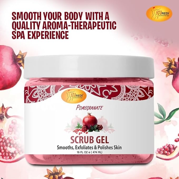 Pedi Scrub Gel 16oz - Pomegranate Lunali Nail Supply