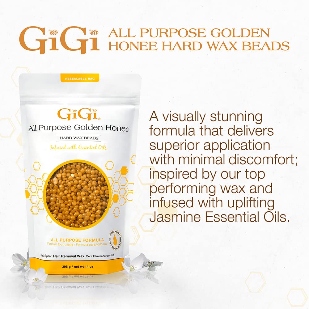 Wax Beads Golden All Purpose Formula 14 oz. Lunali Nail Supply