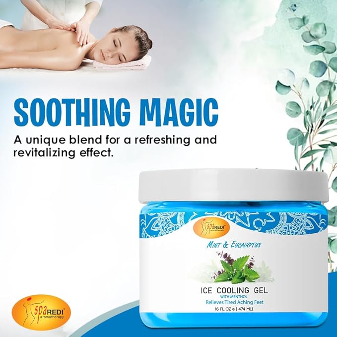 Cooling Gel 16oz - Mint & Eucalyptus Lunali Nail Supply
