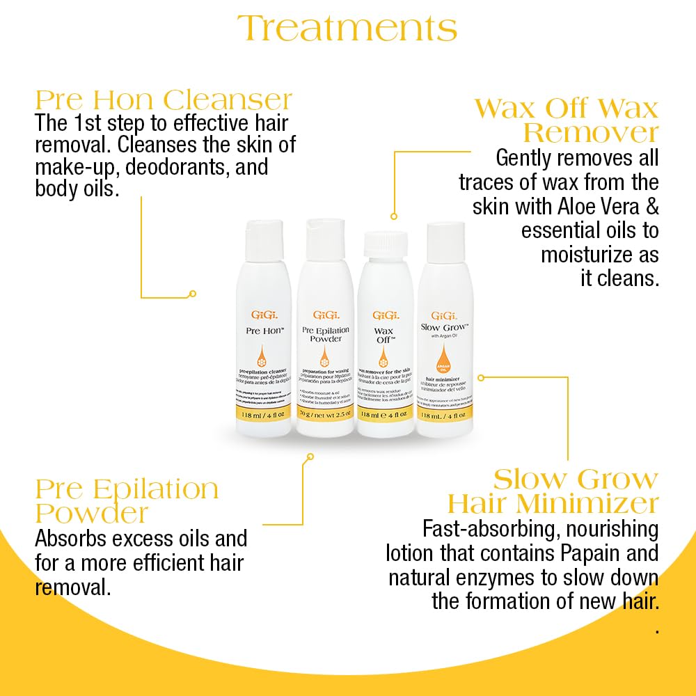 GiGi Professional Waxing Hair Removal Student Starter Kit + Honee Wax, 14 Ounces Lunali Nail Supply