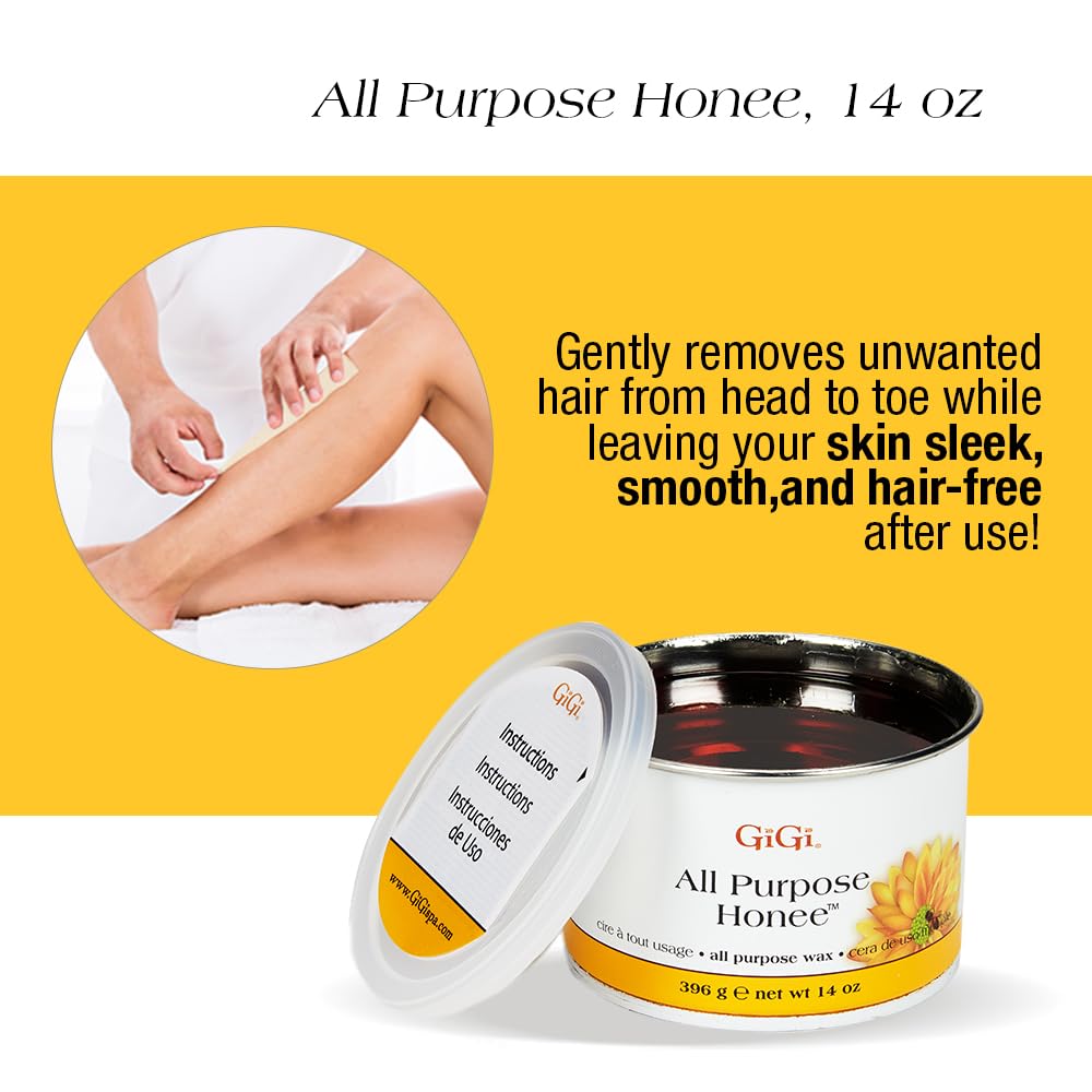 GiGi Professional Waxing Hair Removal Student Starter Kit + Honee Wax, 14 Ounces Lunali Nail Supply