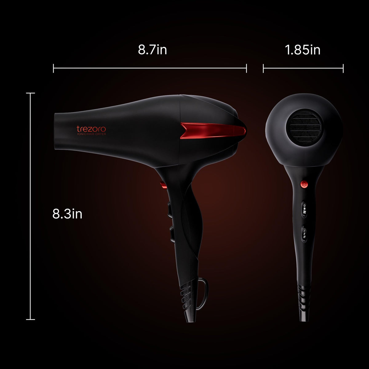 Professional Ionic Hair Dryer, 2200W, Lightweight Take It or Leave It